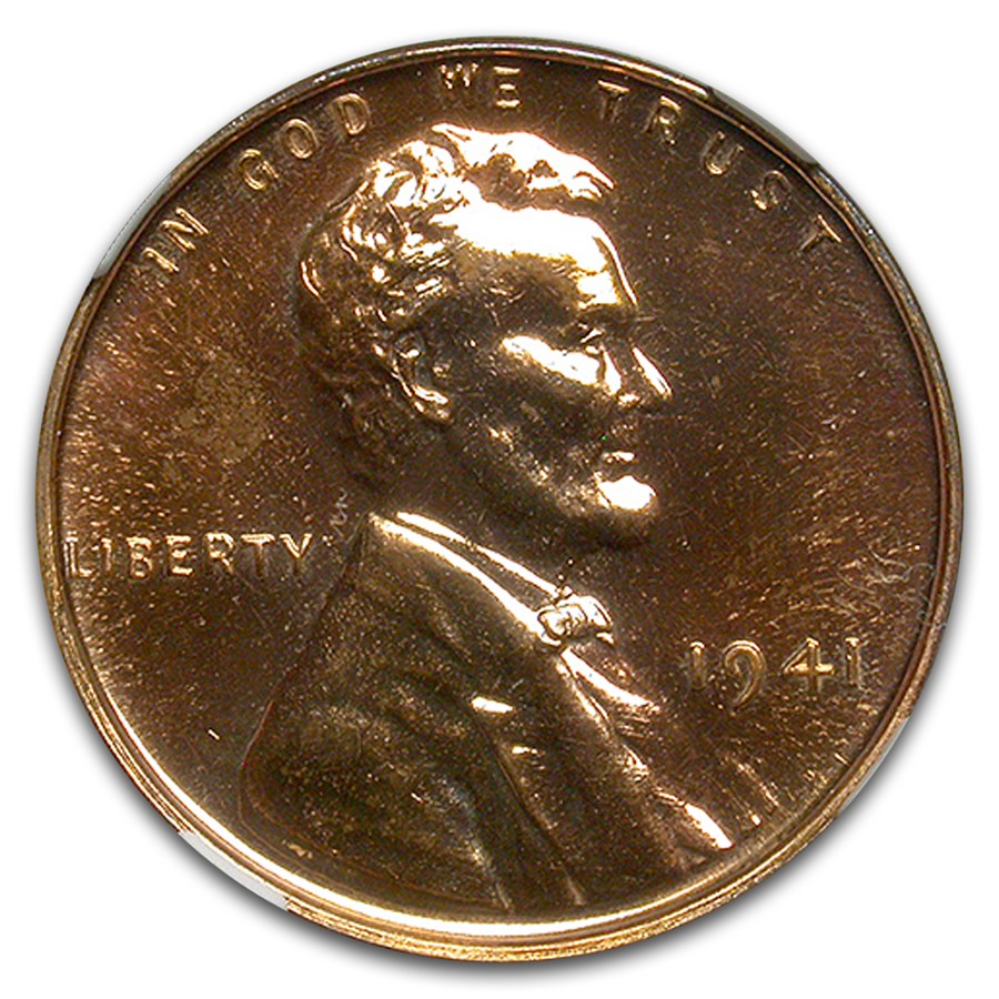 1941 Lincoln Cent PF-66 NGC (Red)