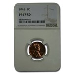 1941 Lincoln Cent PF-67 NGC (Red)