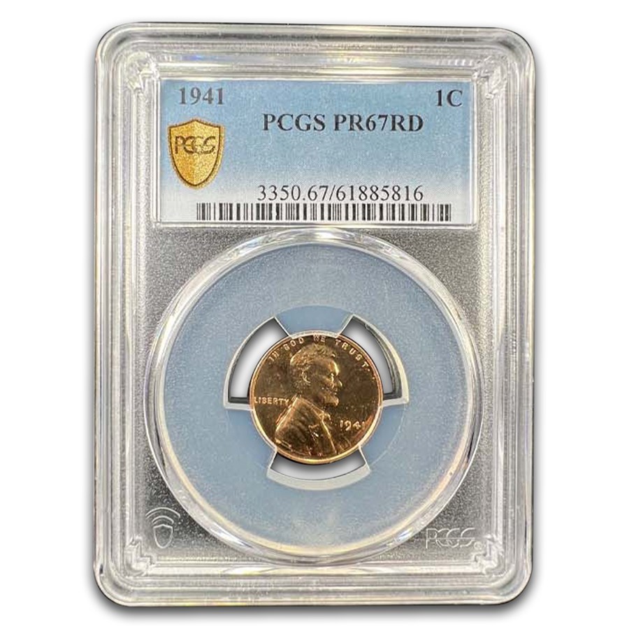 1941 Lincoln Cent PR-67 PCGS (Red)