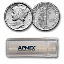 1941 Mercury Dime 50-Coin Roll Avg Circ