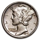 1941 Mercury Dime AU