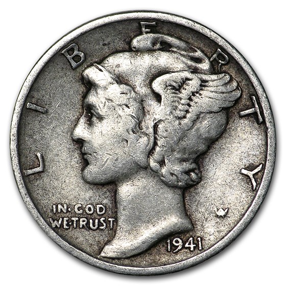1941 Mercury Dime Good/VF 1941 Mercury Dime Good/VF