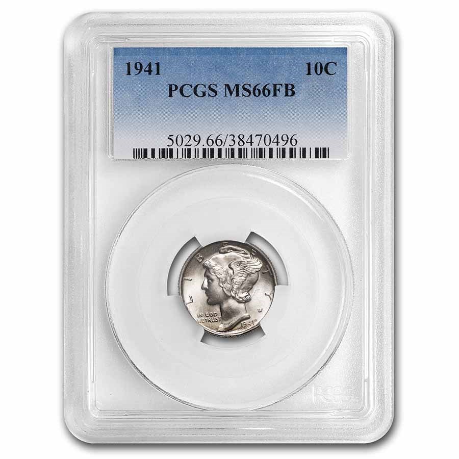 1941 Mercury Dime MS-66 PCGS (FB)