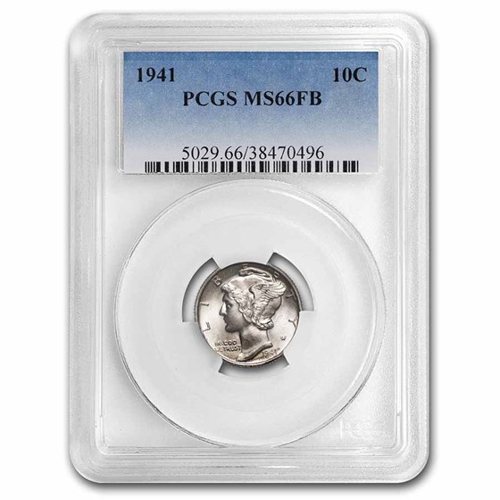 1941 Mercury Dime MS-66 PCGS (FB) 1941 Mercury Dime MS-66 PCGS (FB)