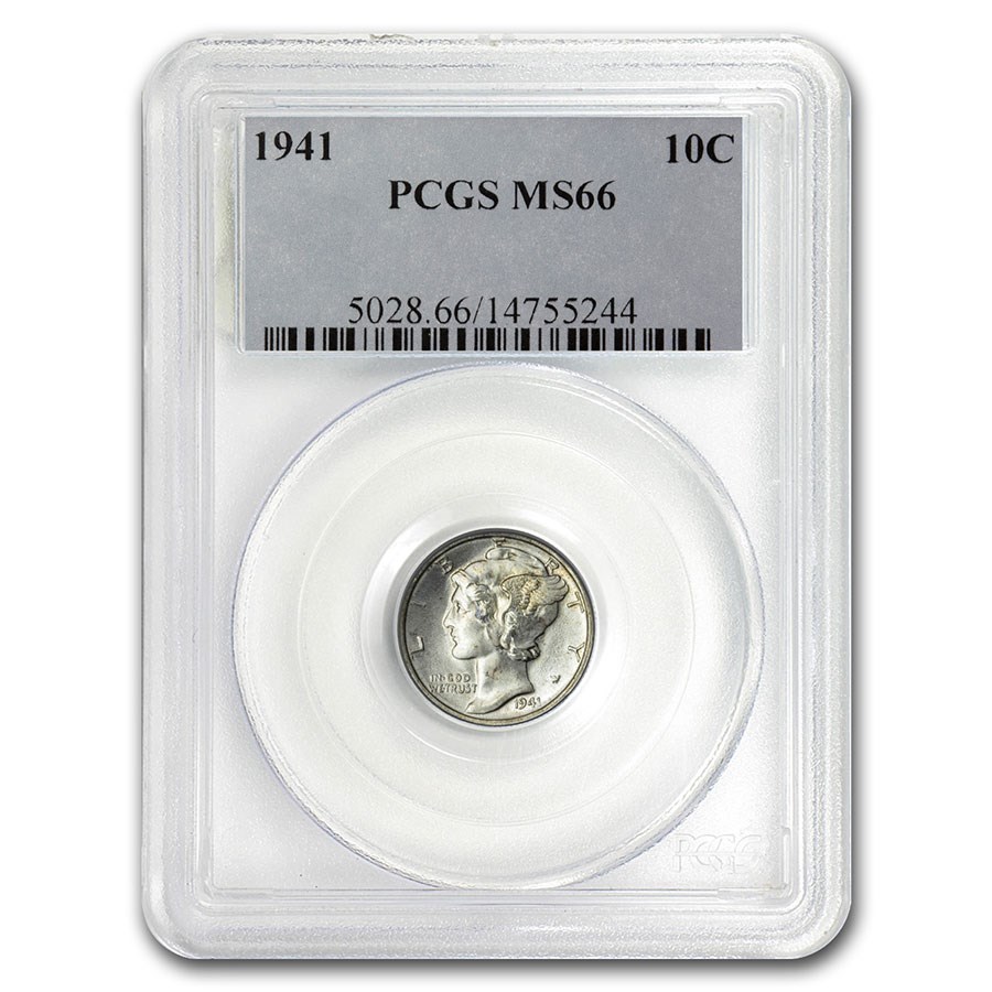 1941 Mercury Dime MS-66 PCGS