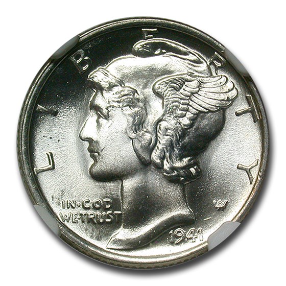 1941 Mercury Dime MS-67+ NGC (FB)