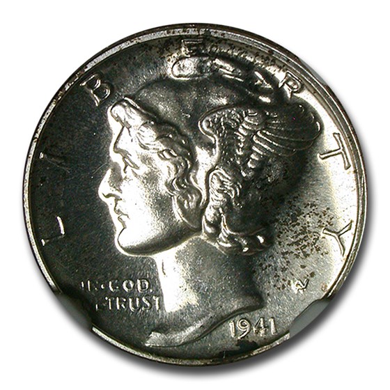 1941 Mercury Dime PF-65 NGC 1941 Mercury Dime PF-65 NGC