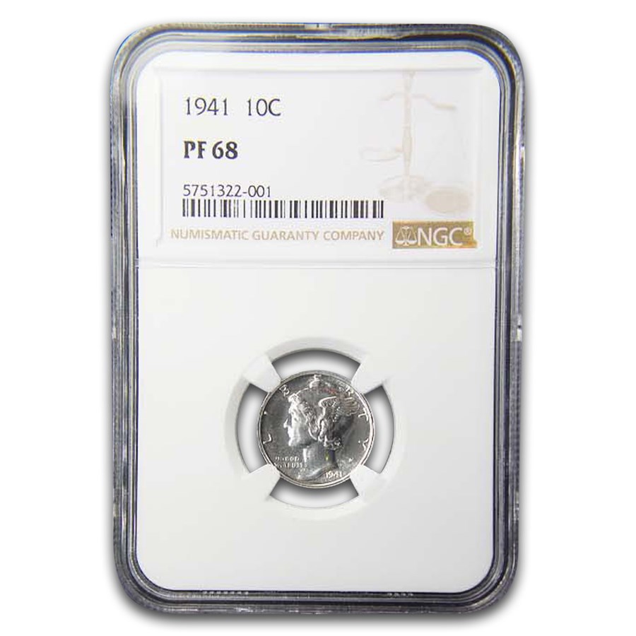1941 Mercury Dime PF-68 NGC