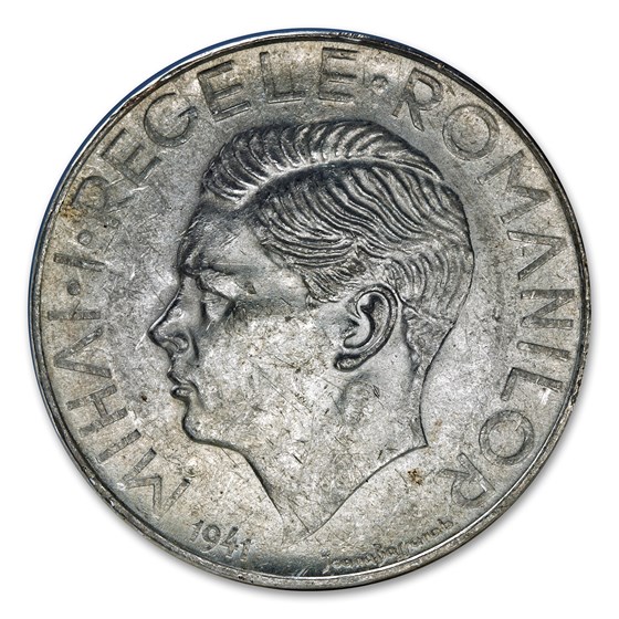 1941 Romania Silver 500 Lei EF/AU 1941 Romania Silver 500 Lei EF/AU