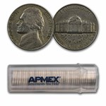 1941-S Jefferson Nickel 40-Coin Roll Avg Circ