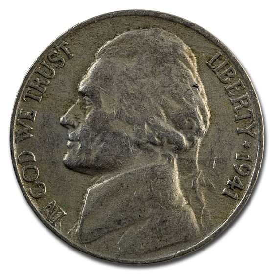 1941-S Jefferson Nickel Avg Circ 1941-S Jefferson Nickel Avg Circ