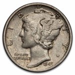 1941-S Mercury Dime 50-Coin Roll Avg Circ