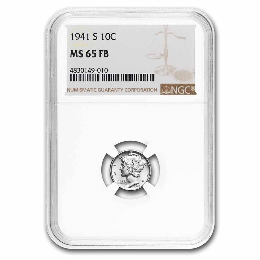 1941-S Mercury Dime MS-65 NGC (FB)