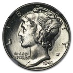 1941-S Mercury Dime MS-66 NGC