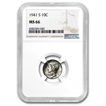 1941-S Mercury Dime MS-66 NGC