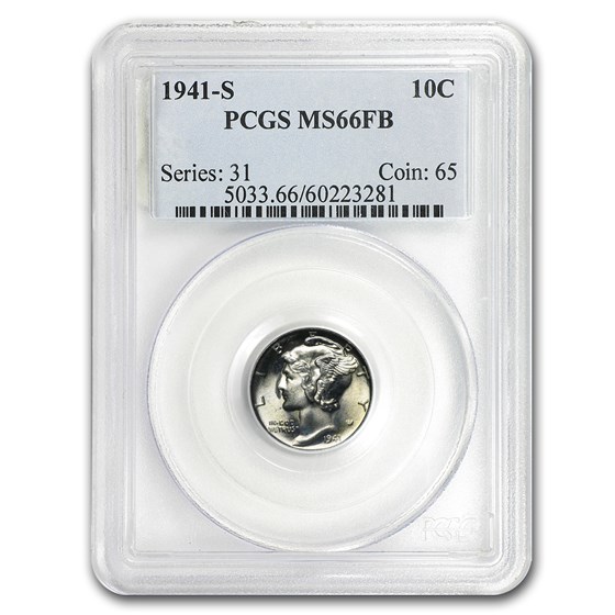 1941-S Mercury Dime MS-66 PCGS (FSB) 1941-S Mercury Dime MS-66 PCGS (FSB)
