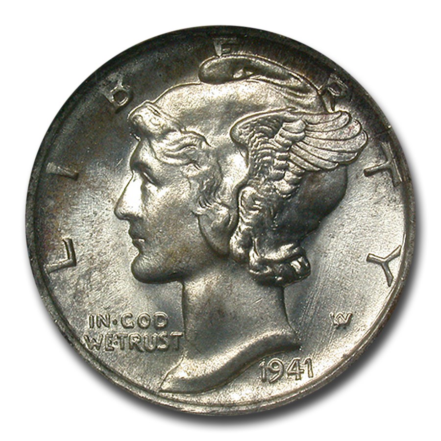 1941-S Mercury Dime MS-67 NGC