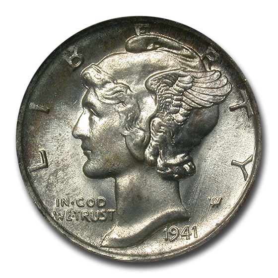 1941-S Mercury Dime MS-67 NGC 1941-S Mercury Dime MS-67 NGC