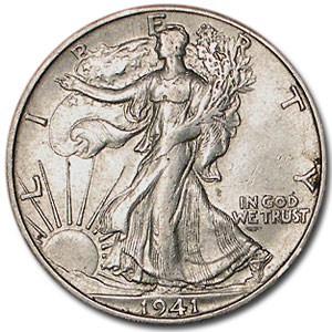 1941-S Walking Liberty Half Dollar AU