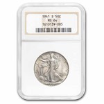 1941-S Walking Liberty Half Dollar MS-64 NGC