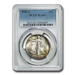 1941-S Walking Liberty Half Dollar MS-64+ Plus PCGS