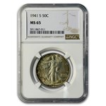 1941-S Walking Liberty Half Dollar MS-65 NGC