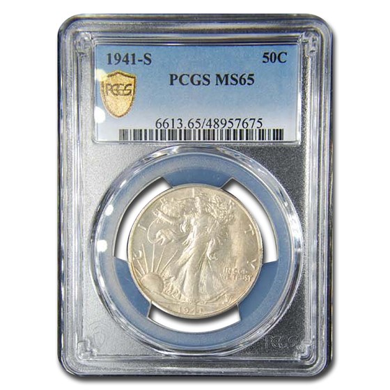 1941-S Walking Liberty Half Dollar MS-65 PCGS 1941-S Walking Liberty Half Dollar MS-65 PCGS