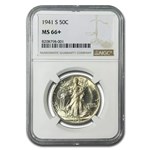 1941-S Walking Liberty Half Dollar MS-66+ NGC