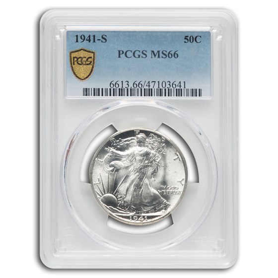 1941-S Walking Liberty Half Dollar MS-66 PCGS 1941-S Walking Liberty Half Dollar MS-66 PCGS