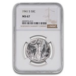 1941-S Walking Liberty Half Dollar MS-67 NGC