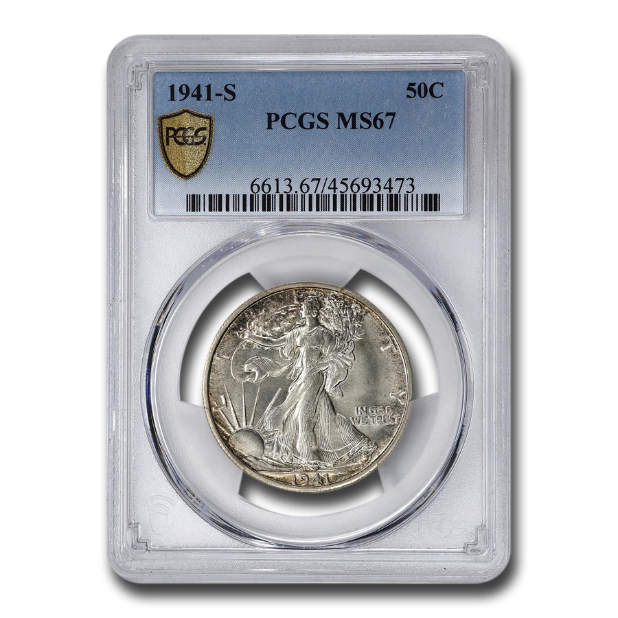 1941-S Walking Liberty Half Dollar MS-67 PCGS