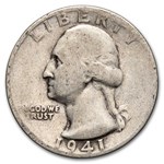 1941-S Washington Quarter 40-Coin Roll Avg Circ