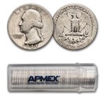 1941-S Washington Quarter 40-Coin Roll Avg Circ