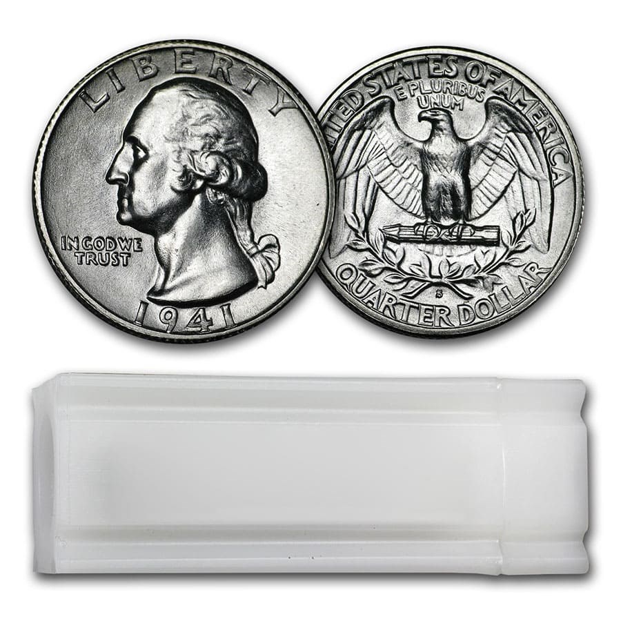 Buy 1941-S Washington Quarter 40-Coin Roll BU | APMEX