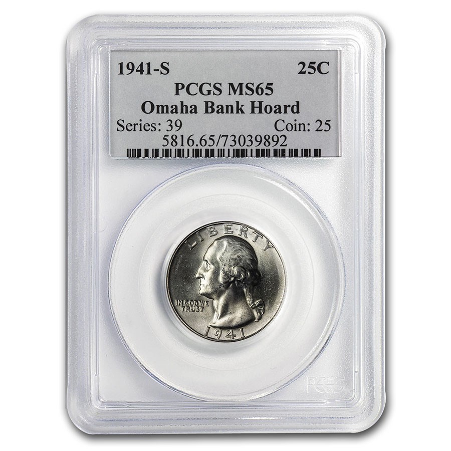 1941-S Washington Quarter MS-65 PCGS