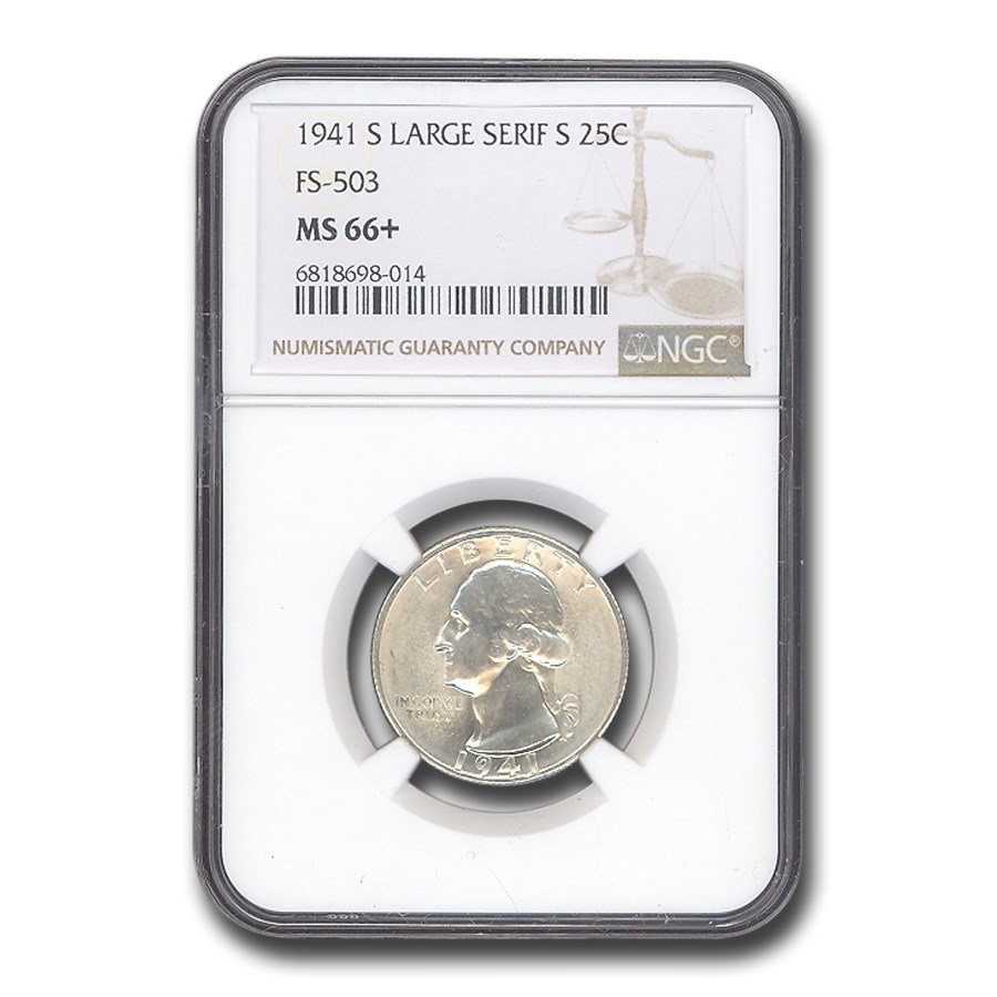 1941-S Washington Quarter MS-66+ NGC (FS-503)