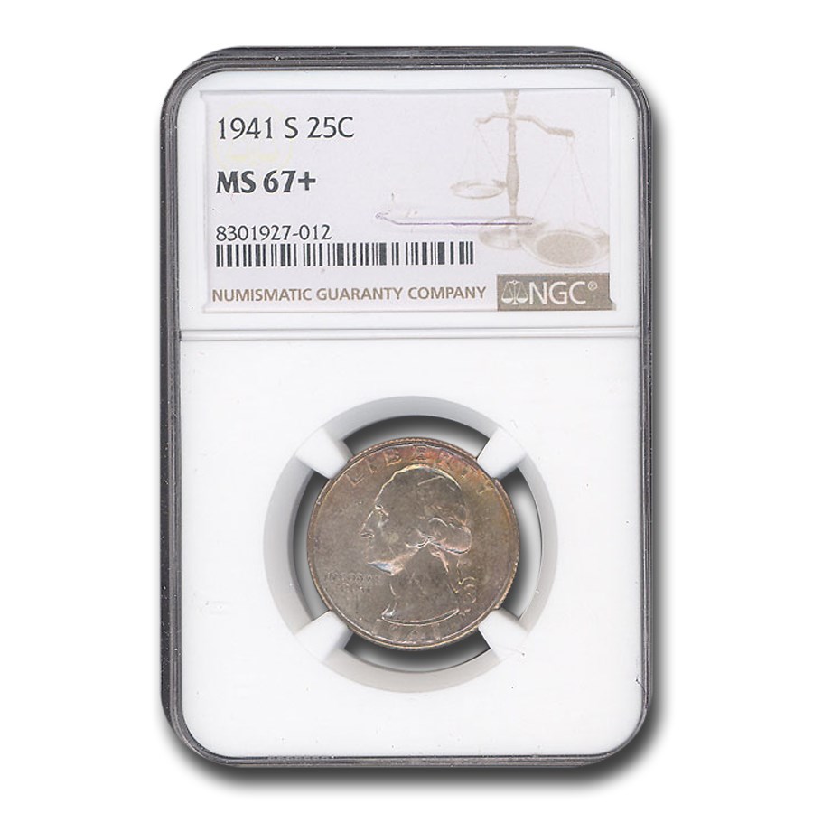 1941-S Washington Quarter MS-67+ NGC