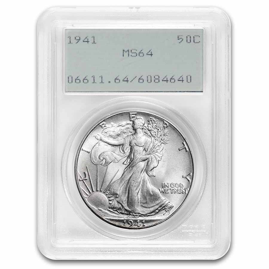 1941 Walking Liberty Half Dollar MS-64 PCGS (OGH)
