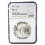1941 Walking Liberty Half Dollar MS-66 NGC