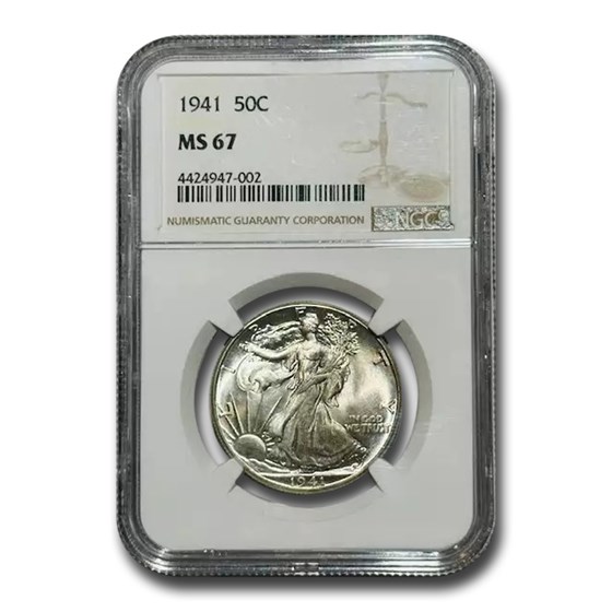 1941 Walking Liberty Half Dollar MS-67 NGC 1941 Walking Liberty Half Dollar MS-67 NGC