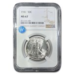 1941 Walking Liberty Half Dollar MS-67 NGC