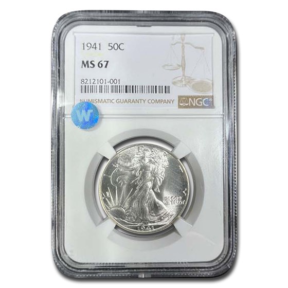 1941 Walking Liberty Half Dollar MS-67 NGC 1941 Walking Liberty Half Dollar MS-67 NGC