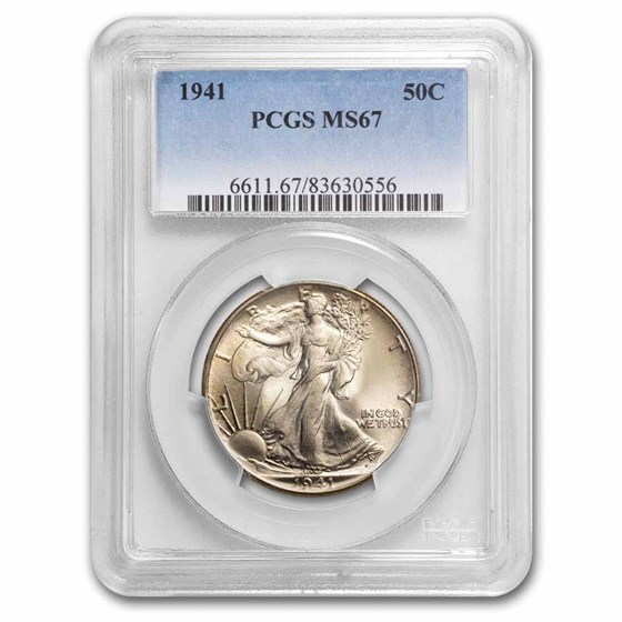 1941 Walking Liberty Half Dollar MS-67 PCGS 1941 Walking Liberty Half Dollar MS-67 PCGS