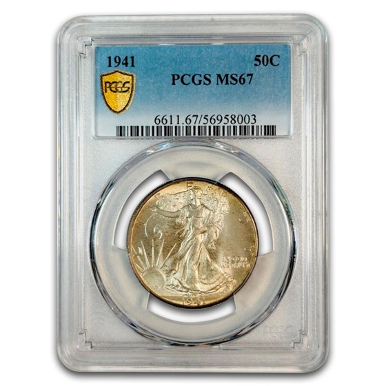 1941 Walking Liberty Half Dollar MS-67 PCGS