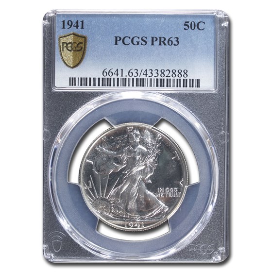 1941 Walking Liberty Half Dollar PR-63 PCGS 1941 Walking Liberty Half Dollar PR-63 PCGS