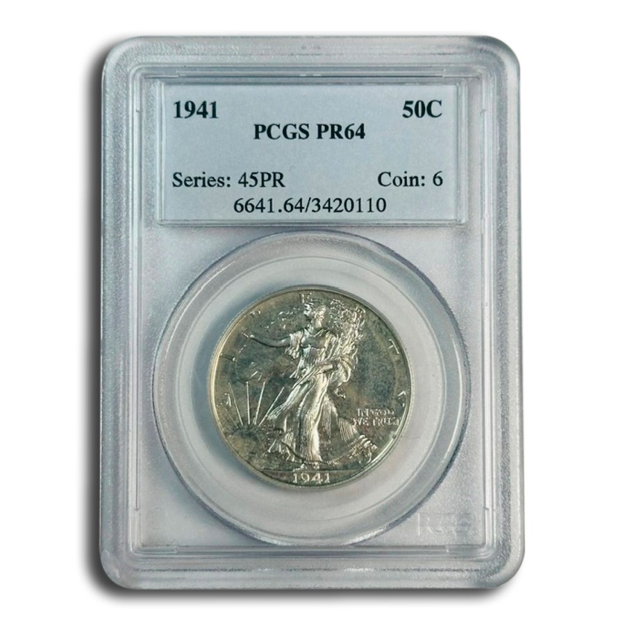 1941 Walking Liberty Half Dollar PR-64 PCGS