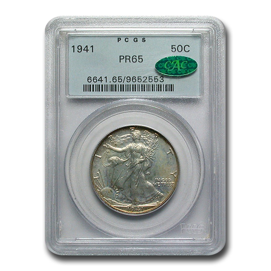 1941 Walking Liberty Half Dollar PR-65 PCGS CAC