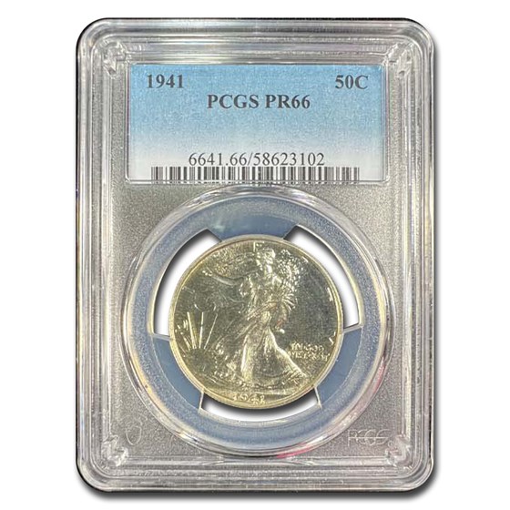 1941 Walking Liberty Half Dollar PR-66 PCGS 1941 Walking Liberty Half Dollar PR-66 PCGS