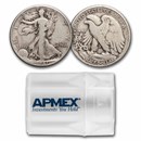 1941 Walking Liberty Halves 20-Coin Roll Avg Circ