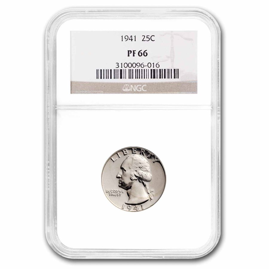 1941 Washington Quarter PF-66 NGC